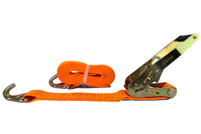 Set of four UNITRAILER 5m/50mm/5t orange transport belts with tensioner