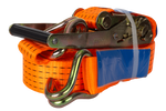 Set of four UNITRAILER 12m/50mm/5t orange transport belts with tensioner