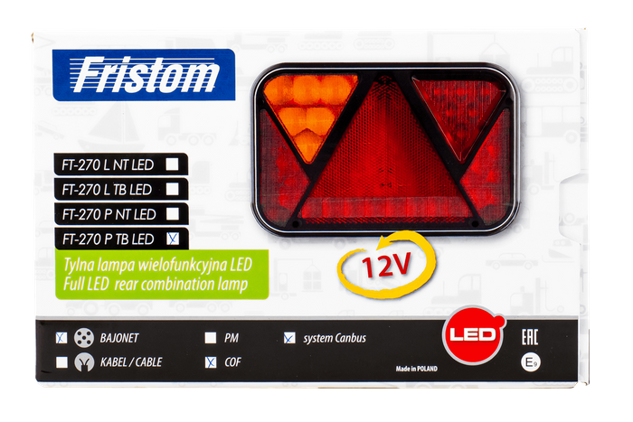 Rear light FRISTOM FT-270 LED CANBUS 6 functions right