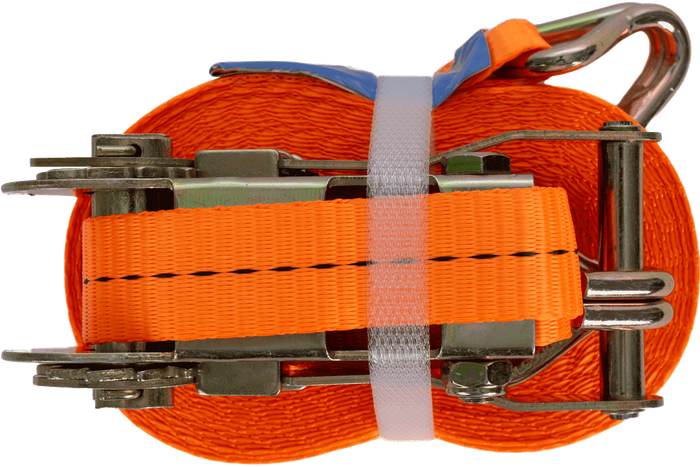 Set of four UNITRAILER 10m/25mm/1t orange transport belts with tensioner