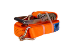 Set of four UNITRAILER 15m/50mm/5t orange transport belts with tensioner