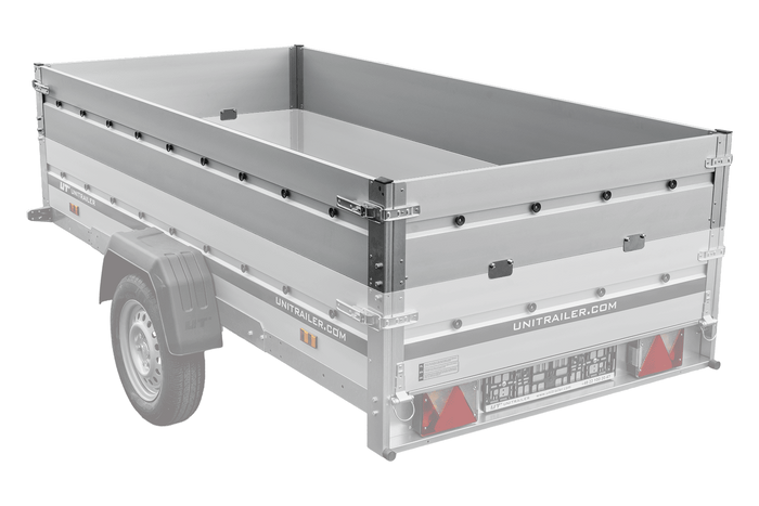 BIS aluminum sides for the UNITRAILER GARDEN 264 KIPP ALU and 264/2 KIPP ALU trailers
