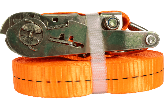 Set of four UNITRAILER 10m/25mm/1t orange transport belts with tensioner