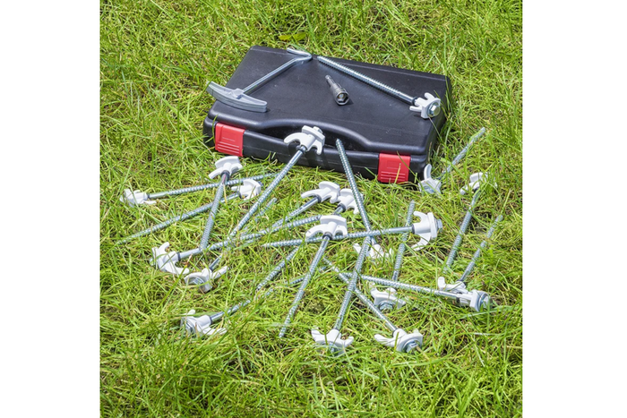 Set of screw-in tent pegs for ProPlus 365014 metal pegs with hook 20x20cm