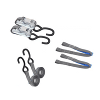 Set of two HILLS 3m/25mm/1t transport belts with tensioner and two 0.45m harnesses for securing the motorcycle