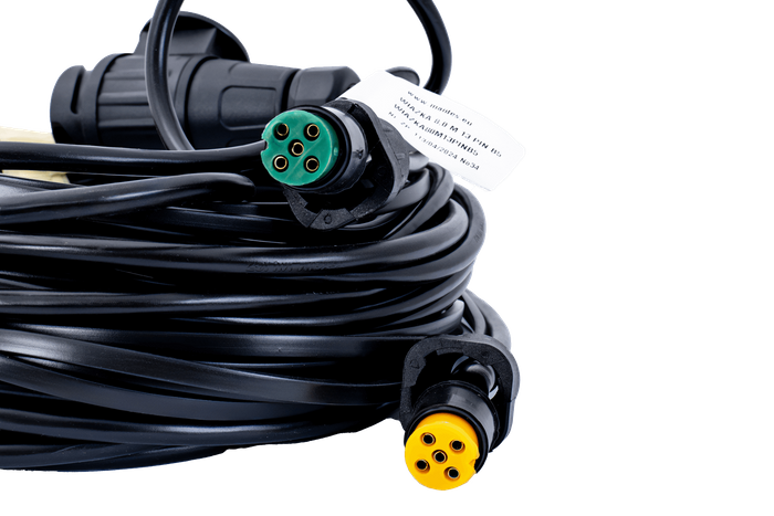MANTES electrical installation, trailer tow truck harness, 8 m, 13 PIN plug, 2x 5 PIN bayonets