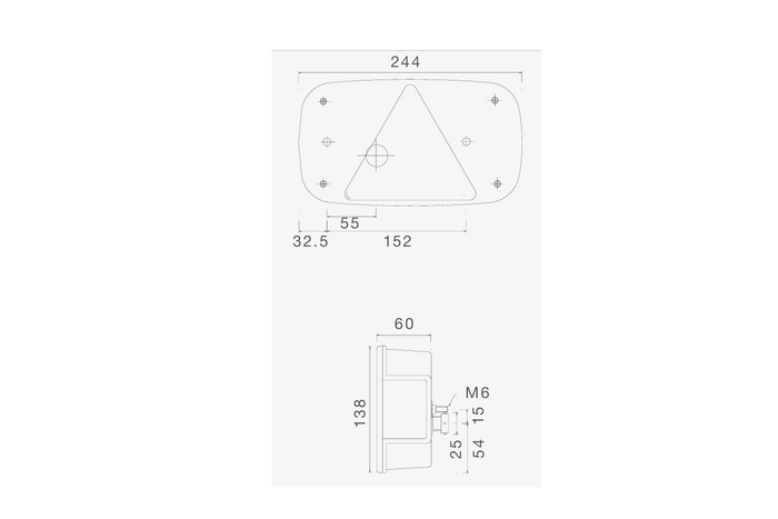 ASPÖCK MULTIPOINT III rear lamp bayonet 5PIN 6 functions left