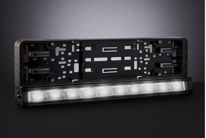 License plate frame with LED lighting TT TECHNOLOGY TT.11013 driving light and position light 12/24V