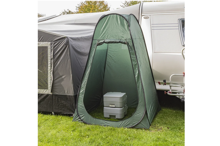 ProPlus 370415V01CR Portable Camping Toilet Gray 10L/20L