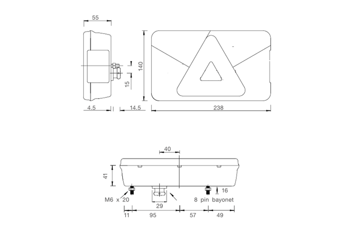 Lampy tylne ASPÖCK MULTIPOINT V LED bajonet 8PIN 7 funkcji lewa+prawa