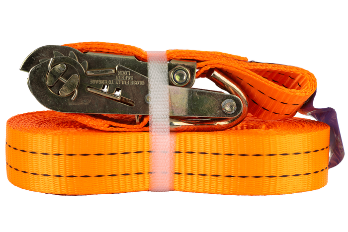 Set of four UNITRAILER 10m/35mm/2t orange transport belts with tensioner