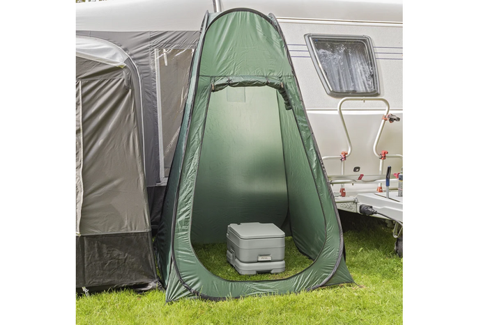 ProPlus 370415CR Portable Camping Toilet Gray 10L/10L