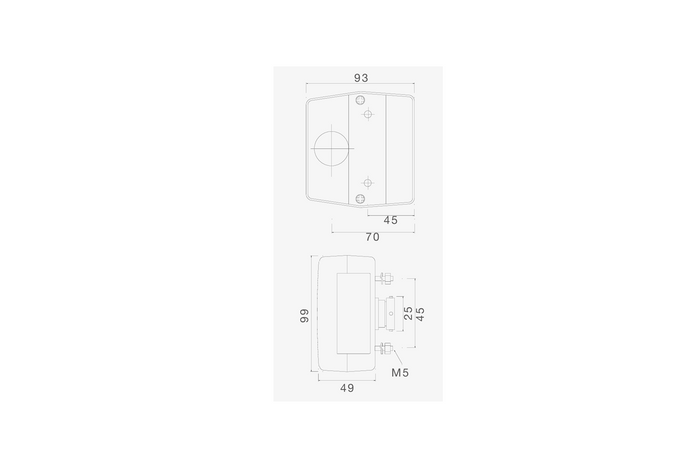 ASPÖCK MINIPOINT rear lamp bayonet 5PIN 4 functions universal