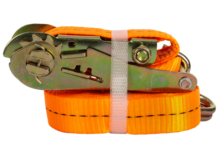 Set of four UNITRAILER 6m/25mm/1t orange transport belts with tensioner