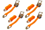 Set of four UNITRAILER 8m/35mm/2t orange transport belts with tensioner