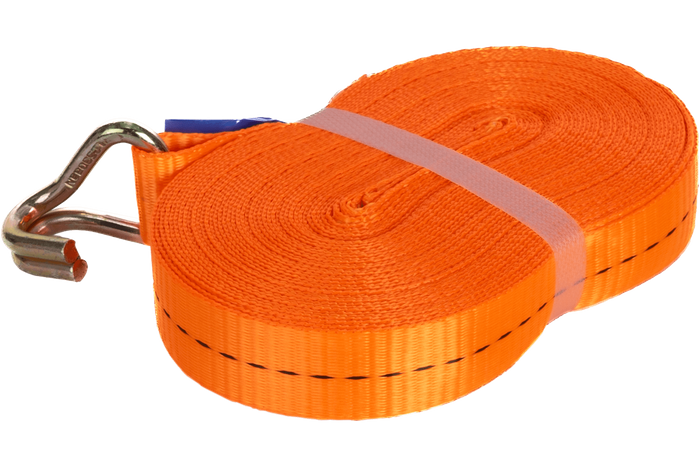 Set of four UNITRAILER 12m/25mm/1t orange transport belts with tensioner