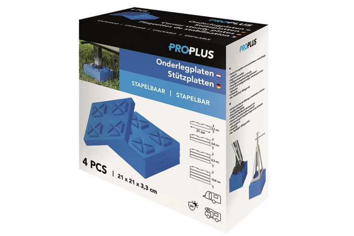 Set of four ProPlus trailer stabilizing corner support pads 361538