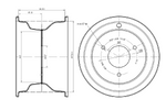 UNITRAILER steel rim black 4.5ATx7" 3x90 ET:-1.8
