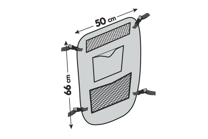 Dog partition LAMP PET-4 barrier attached to the front seats 50x66cm